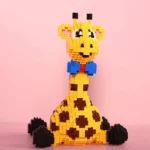 Balody 16083 Animal World Yellow Giraffe Sit Pet 3D Model DIY Mini Diamond Blocks Bricks Building Toy for Children 2