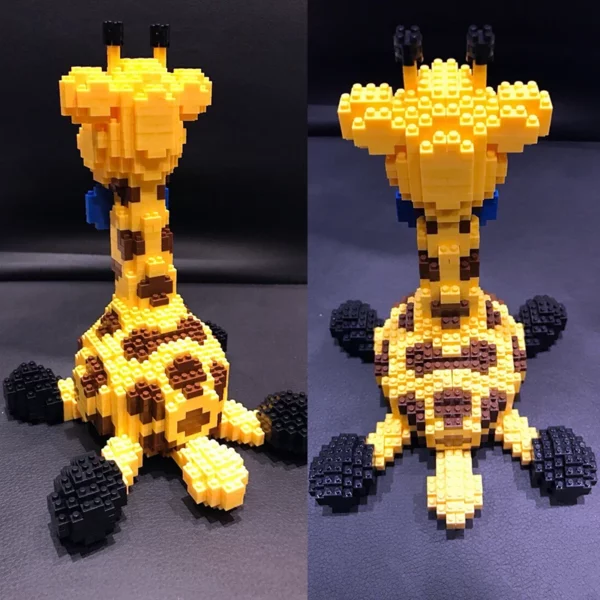 Balody 16083 Animal World Yellow Giraffe Sit Pet 3D Model DIY Mini Diamond Blocks Bricks Building Toy for Children 6