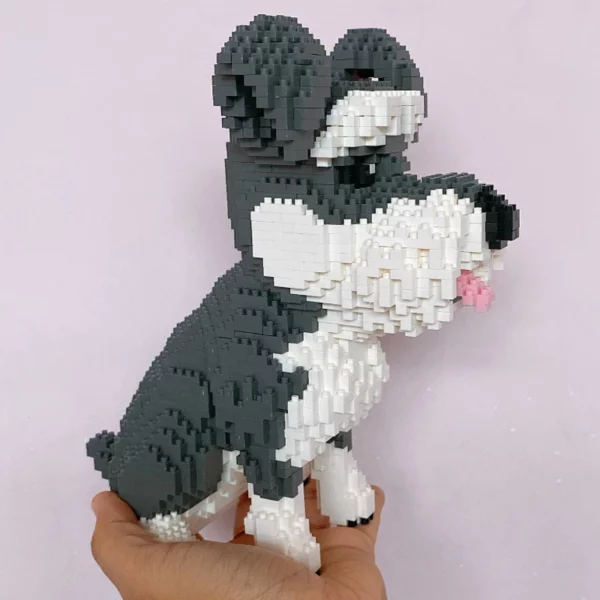 Balody 16049 Animal World Standard Schnauzer Dog Sit Pet Doll Model Mini Diamond Blocks Bricks Building Toy for Children 6