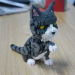 Balody 16038 Persian Cat Grey Kitten Animal Sit Pet 3D Model DIY Mini Diamond Blocks Bricks Building Toy for Children 5