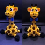 Balody 16083 Animal World Yellow Giraffe Sit Pet 3D Model DIY Mini Diamond Blocks Bricks Building Toy for Children 5