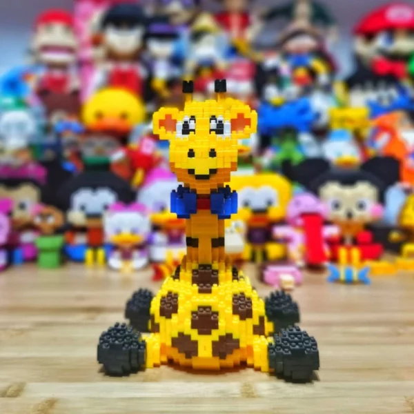 Balody 16083 Animal World Yellow Giraffe Sit Pet 3D Model DIY Mini Diamond Blocks Bricks Building Toy for Children 3