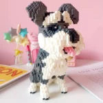 Balody 16049 Animal World Standard Schnauzer Dog Sit Pet Doll Model Mini Diamond Blocks Bricks Building Toy for Children 3
