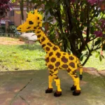 Balody 16065 Animal World Yellow Giraffe Deer Stand Pet 3D Model DIY Mini Diamond Blocks Bricks Building Toy for Children 4