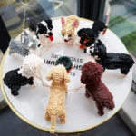 PZX Schnauzer Dachshund Husky Collie Sheepdog Corgi Teddy Dog Animal Pet Doll DIY Mini Diamond Blocks Bricks Building Toy no box 3