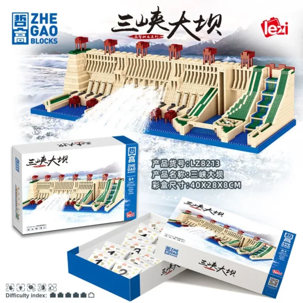 LZ8213 Diamond Granules China big Model of the Three Gorges Dam 3