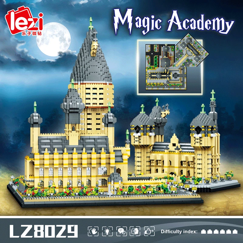 LZ8029 Diamond Small Particle Building Model Series Magic Castle 1