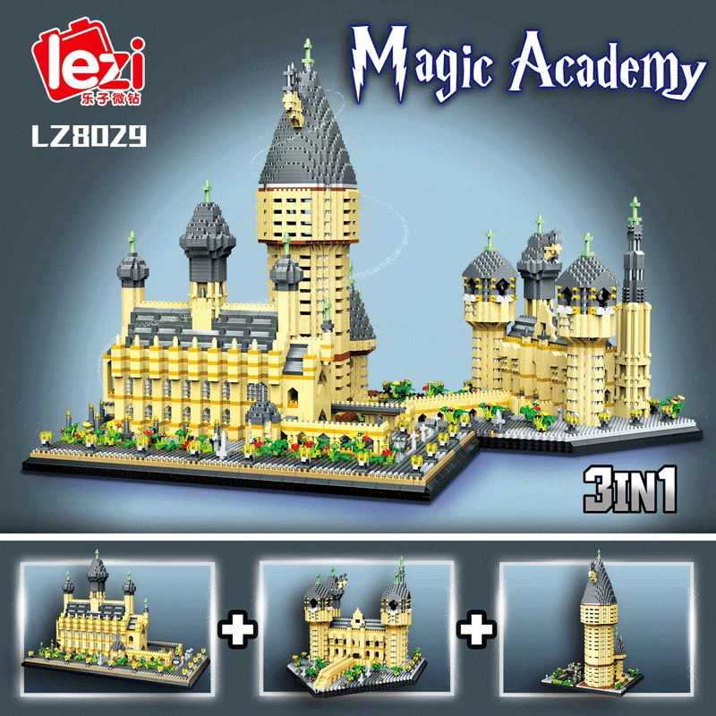 LZ8029 Diamond Small Particle Building Model Series Magic Castle 2