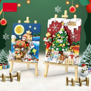 Unique Christmas Gift Building Blocks Sleigh Christmas Tree Stereoscopic Halloween/Thanksgiving Day/Christmas gift